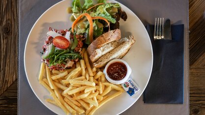 Tartare de boeuf du chef, Restaurant Le Balcon, Verbier 4Vallées